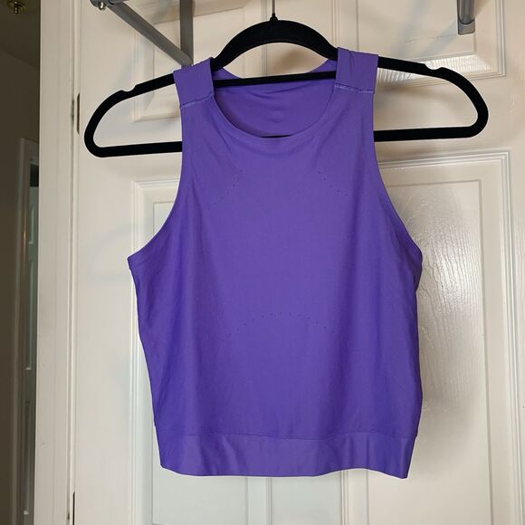 Lululemon Senseknit Running Tank Top Purple Charged Indigo Sz 6 - Picture 3 of 7